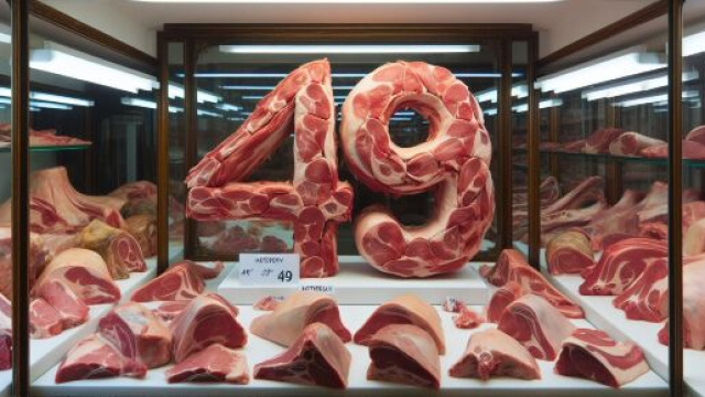 Numero 49 della Smorfia napoletana, 'o piezzo 'e carne per la Bilancia. &copy; Immagine creata con Dall-E