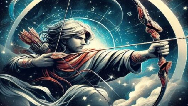 Segno del Sagittario generato con &copy; AI Copilot.