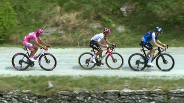 Carapaz e Del Toro sul Colle delle Finestre - &copy; Screenshot Eurosport
