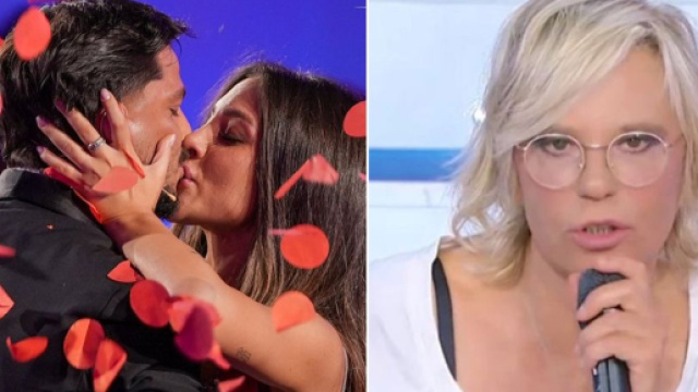 Gianmarco Steri, Cristina Ferrara e Maria De Filippi &ndash; Screenshot &copy; Canale 5.