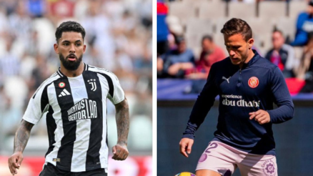 Douglas Luiz, centrocampista della Juventus. Foto &copy; Juventus FC. Arthur, centrocampista del Girona. Foto &copy; Girona