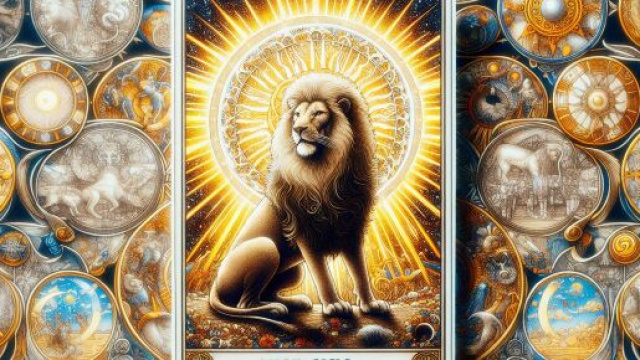 Carta dei tarocchi del Sole per il Leone. &copy; Immagine creata con Dall-E