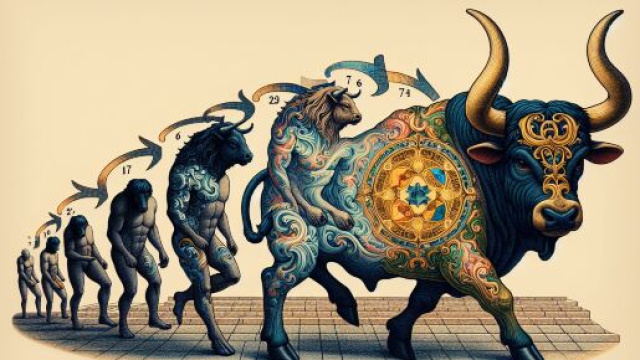 Illustrazione ispirata al segno zodiacale del Toro. &copy; Immagine creata con Dall-E