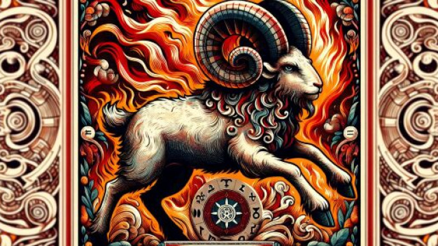 Carro del tarocco per il segno dell'Ariete. &copy; Immagine creata con Dall-E