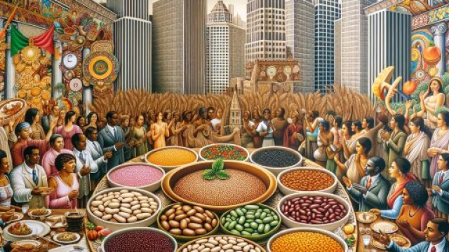 Illustrazione ispirata al numero 10 della Smorfia, i fagioli. &copy; Immagine creata con Dall-E