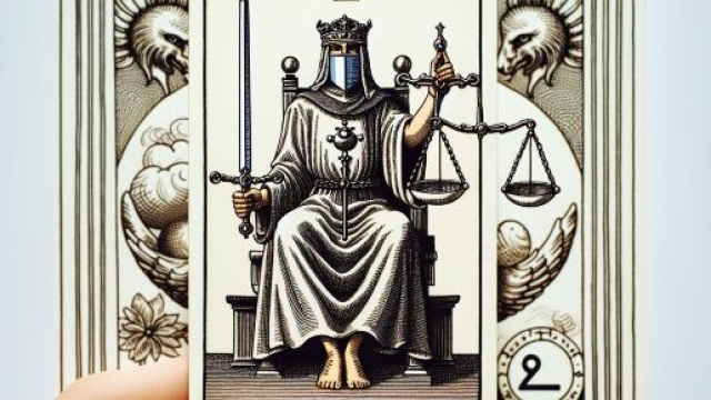 L'Arcano della Giustizia per il segno della Bilancia. &copy; Immagine creata con Dall-E