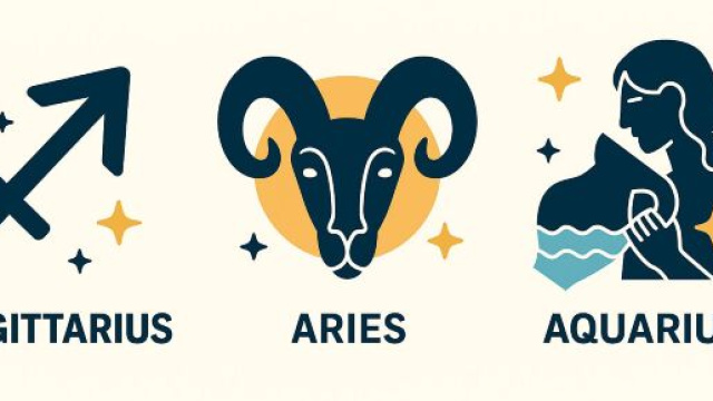 I segni zodiacali Sagittario, Ariete e Acquario &copy; Chatgpt