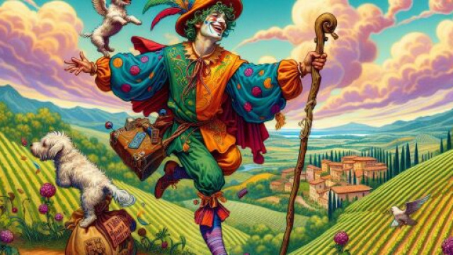 Il Matto, simbolo di libert&agrave; e avventura infinita. &copy; Immagine creata con Dall-E