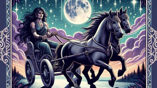 Illustrazione del Carro con i simboli dello Scorpione. &copy; Immagine creata con Dall-E