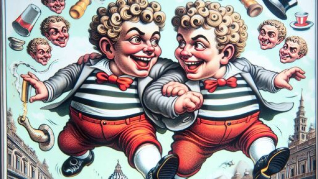 Illustrazione ispirata al segno zodiacale dei Gemelli. &copy; Immagine creata con Dall-E