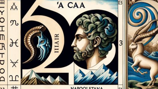 Numero 34 della Smorfia napoletana, 'a capa per il Capricorno. &copy; Immagine creata con Dall-E
