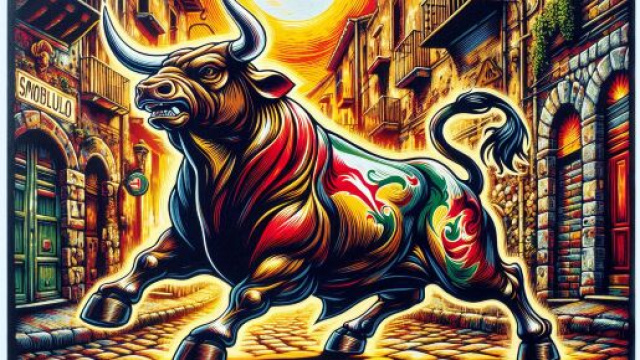 Numero 61 della Smorfia napoletana, 'o cacciatore per il Toro. &copy; Immagine creata con Dall-E