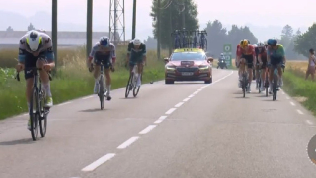 L'attacco vincente di Ivan Romeo al Delfinato - &copy; Screenshot Eurosport
