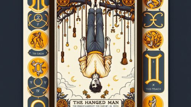 Gemelli e l'arcano maggiore dell'Appeso. &copy; Immagine creata con Dall-E