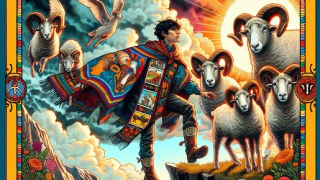 Il Matto accompagna l'Ariete nel suo cammino di esplorazione e audacia. &copy; Immagine creata con Dall-E