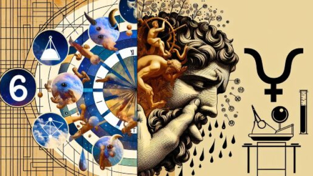 Numero 65 della Smorfia napoletana, 'o chianto, associato al segno del Toro. &copy; Immagine creata con Dall-E