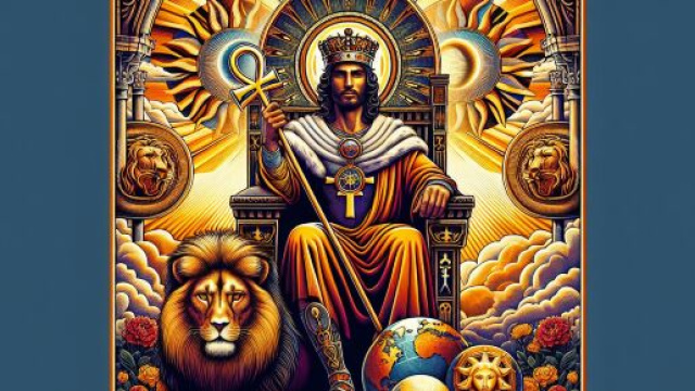 Tarocco dell'Imperatore per il Leone. &copy; Immagine creata con Dall-E