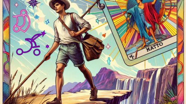 Illustrazione ispirata al Matto dei tarocchi. &copy; Immagine creata con Dall-E