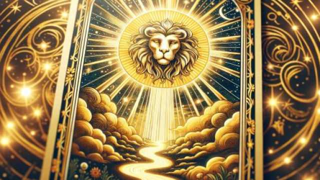 Carta dei tarocchi del Sole per il segno Leone. &copy; Immagine creata con Dall-E