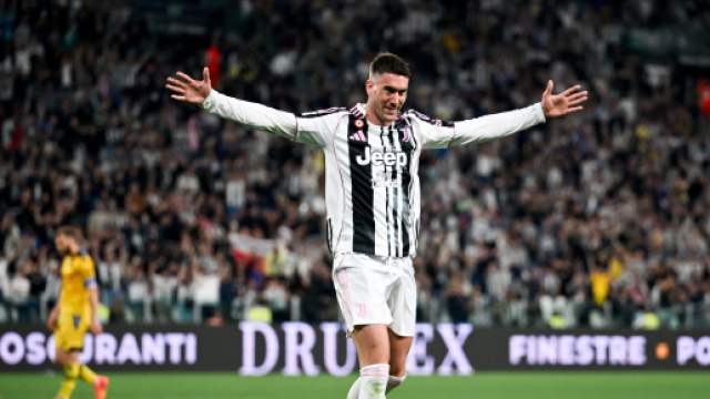 Dusan Vlahovic esulta dopo un gol &copy; Juventus FC