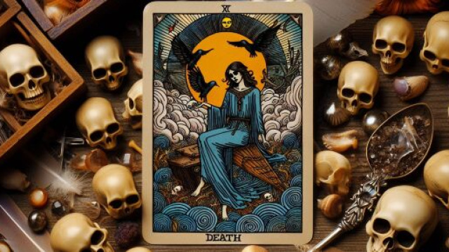 La carta della Morte e il segno del Cancro. &copy;Immagine creata con Dall-E