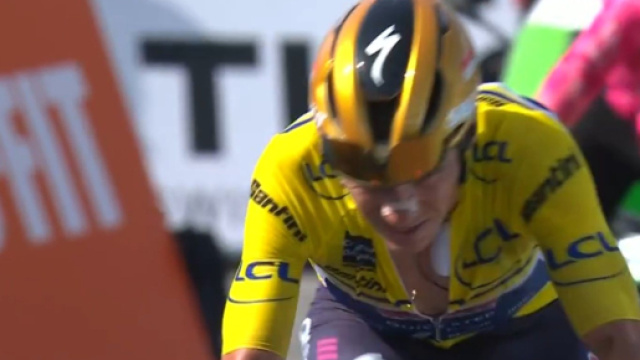 Remco Evenepoel al Delfinato - &copy; Screenshot Eurosport