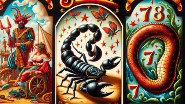 Numero 32 della Smorfia napoletana, 'o capitone per il segno dello Scorpione. &copy; Immagine creata con Dall-E