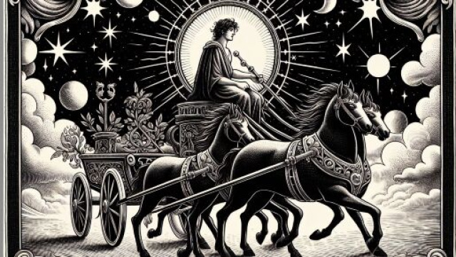 Il Carro illumina il cammino del Leone verso audaci conquiste. &copy; Immagine creata con Dall-E