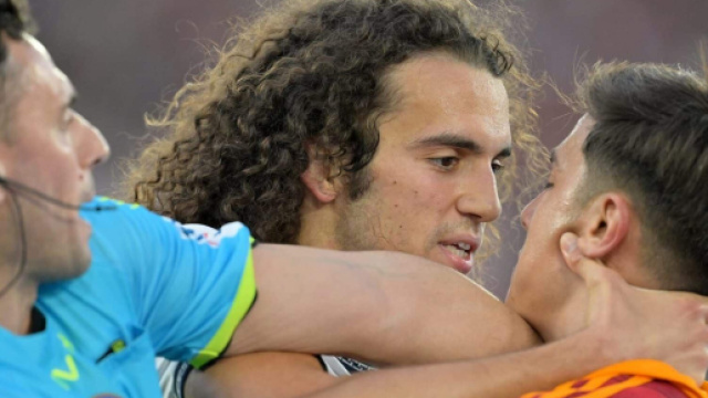 Dybala e il retroscena della lite con Guendouzi durante il derby Roma-Lazio, screenshot &copy; Dazn