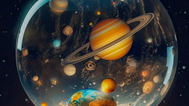 Universo in una sfera di cristallo &copy; Pixabay