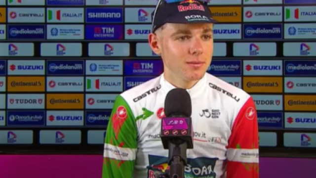 Lorenzo Finn al Giro Next Gen 2025 - Screenshot &copy; Canale ufficiale YouTube Giro d'Italia