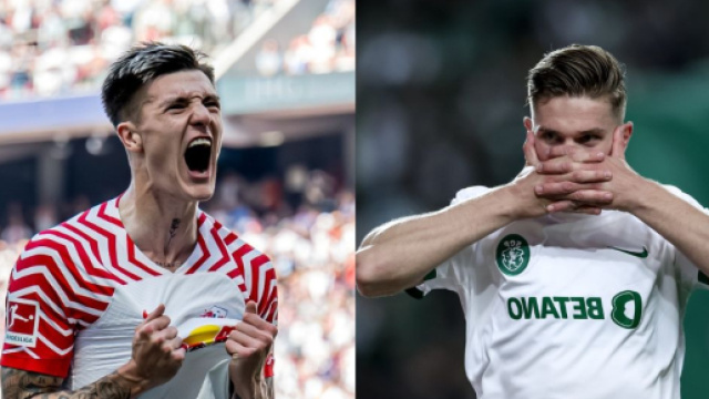 Benjamin Sesko, attaccante del Lipsia. Foto &copy; Lipsia. Viktor Gyokeres, attaccante dello Sporting. Foto &copy; Sporting Lisbona