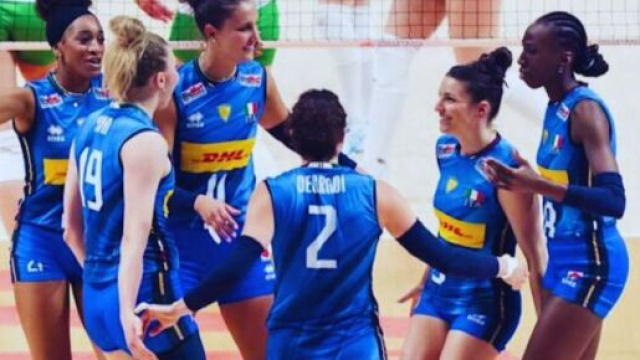 Italia femminile Volley &copy; Pagina Facebook ufficiale della Federazione Italiana Pallavolo