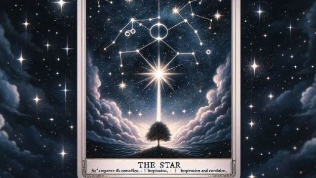 La carta dei tarocchi della Stella per il segno del Cancro. &copy; Immagine creata con Dall-E