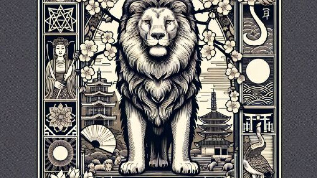 La carta della Forza con il Leone. &copy; Immagine creata con Dall-E