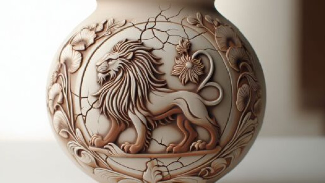 Numero 7 della Smorfia napoletana, 'o vasetto per il Leone. &copy; Immagine creata con Dall-E