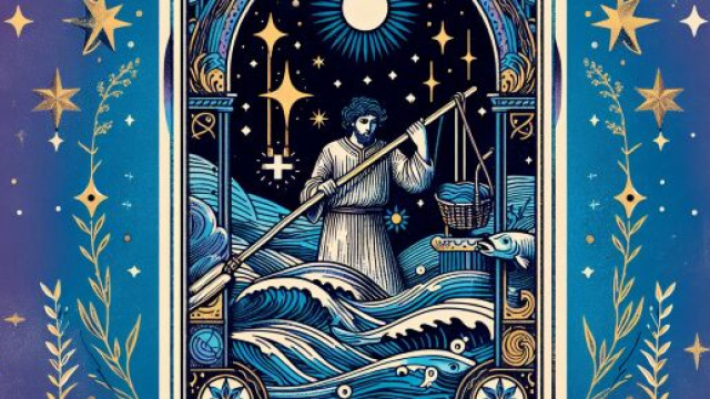 La carta dei tarocchi La Stella guida il segno dell'Acquario verso grandi sogni. &copy; Immagine creata con Dall-E