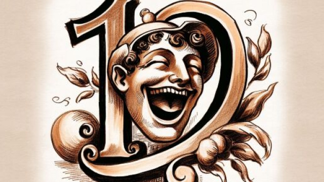 Numero 19 della Smorfia napoletana, 'a resata per i Pesci. &copy; Immagine creata con Dall-E