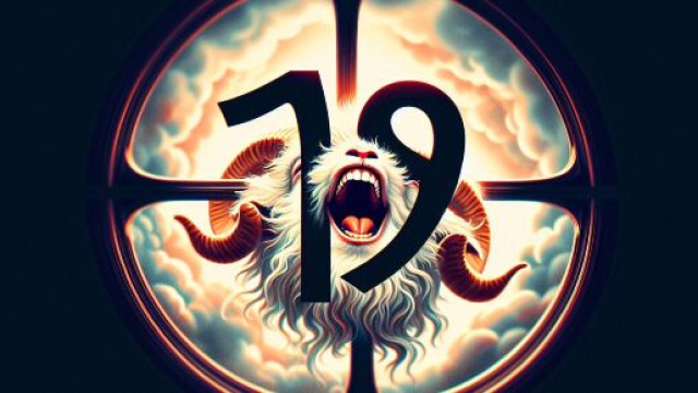 Numero 19 della Smorfia napoletana, 'a risata per l'Ariete. &copy; Immagine creata con Dall-E