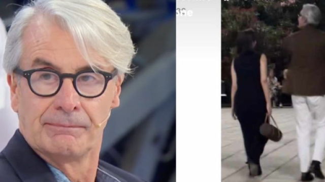 Arcangelo in compagnia di una signora - Screenshot &copy; Canale 5 / Instagram.