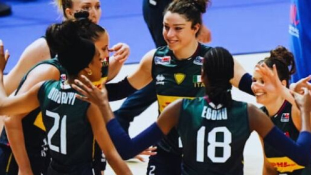 Italia femminile Volley &copy; Pagina Facebook ufficiale della Federazione Italiana Pallavolo