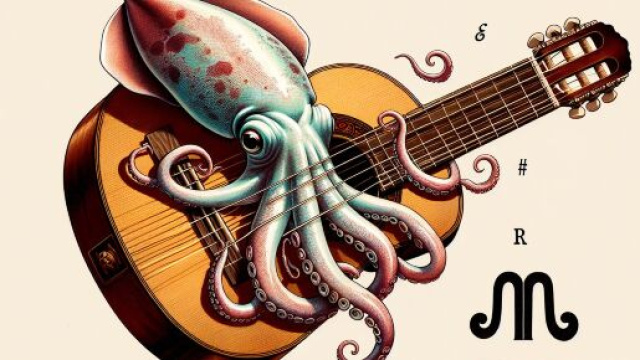 Numero 67 della Smorfia napoletana, totano nella chitarra. &copy; Immagine creata con Dall-E