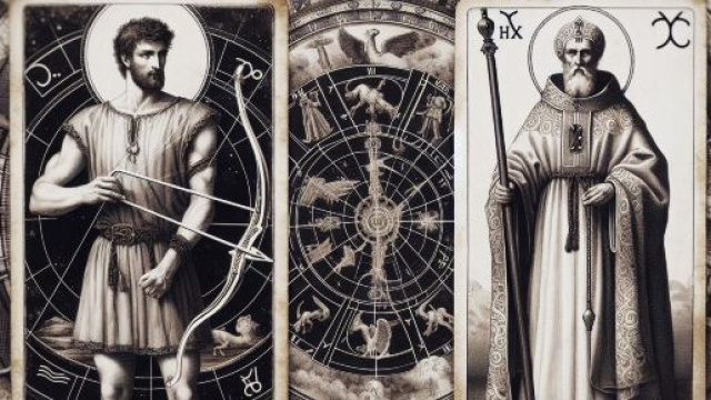 Rappresentazione del Sagittario ispirata alla carta dei tarocchi del Papa. &copy; Immagine creata con Dall-E