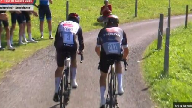 Jo&atilde;o Almeida al Giro di Svizzera &ndash; &copy; Screenshot Eurosport.