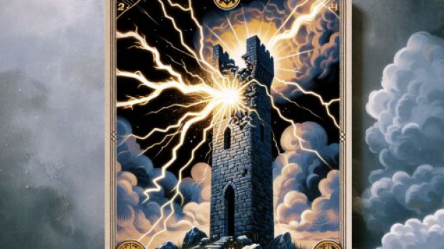 Illustrazione ispirata alla Torre dei tarocchi. &copy; Immagine creata con Dall-E