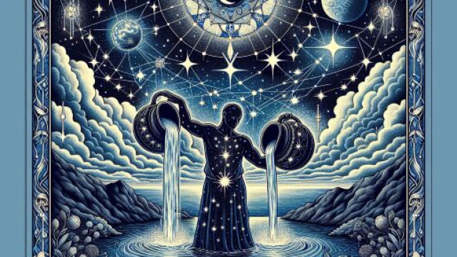 La carta dei tarocchi della Stella con il segno zodiacale del Cancro. &copy; Immagine creata con Dall-E
