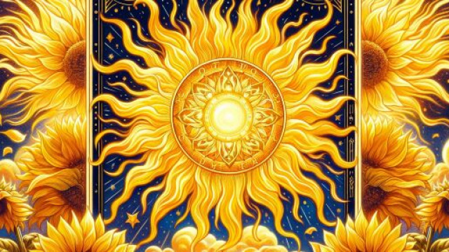 Tarocco del Sole con il Leone. &copy; Immagine creata con Dall-E