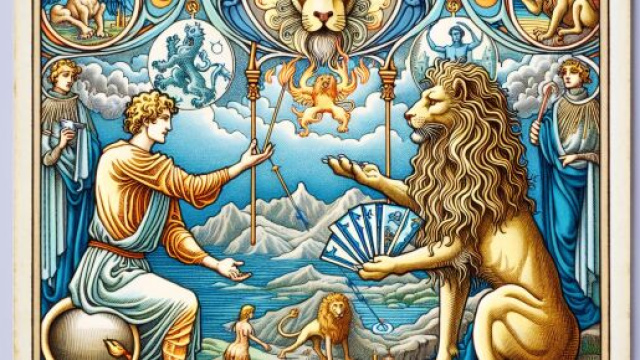 Illustrazione ispirata alla Forza dei tarocchi per il Leone. &copy; Immagine creata con Dall-E