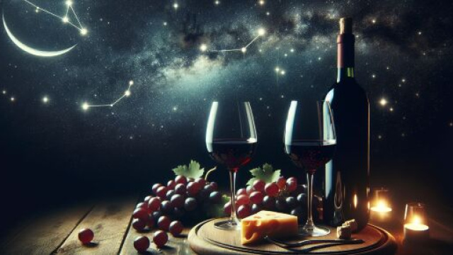Numero 45 della Smorfia napoletana, 'o vino bbuono per il segno Sagittario. &copy; Immagine creata con Dall-E
