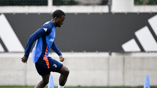 Timothy Weah in allenamento &copy; Juventus FC